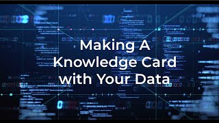 Build knowledge cards of your data the way Google does for search [upl. by Mohammad301]