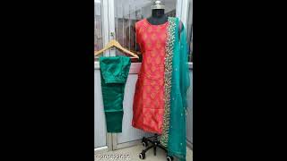 Banarasi silk top taffeta silk bottom amp net duppatta with embroidery work [upl. by Enilkcaj]