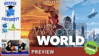 Its A Wonderful World Board Game – Preview watch PUNCHY rules overview here [upl. by Ellenehc]