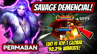 ¡POR ESTO LUO YI ES LA MAGA MAS BANEADA DE ASIA LUO YI TOP 1 GLOBAL 922 WINRATE  MOBILE LEGENDS [upl. by Seigel]