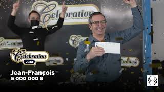 Célébration 2022  JeanFrançois remporte 5 millions [upl. by Dinah]