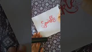 Sparkle🖊️✨calligraphy art lettering music simple [upl. by Ane314]