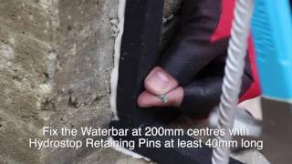 How to Install Hydrophillic Waterbars  Premcrete Hydrostop BR [upl. by Anaitit]