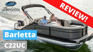 Barletta Pontoon Boats  We tested the Barletta C22UC  2021 Boat Review [upl. by Lexy]