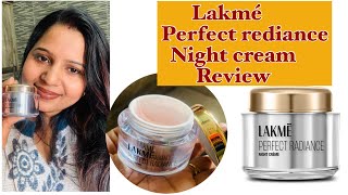 Lakmé perfect rediance night cream review  night cream for brightening skin❤️ [upl. by Eul]