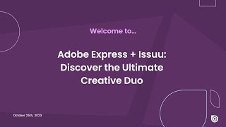 Adobe Express x Issuu Discover the Ultimate Creative Duo [upl. by Gnet]