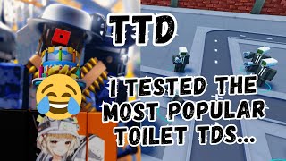 I Tested The Most Popular Toilet TDs on Roblox [upl. by Stephine]