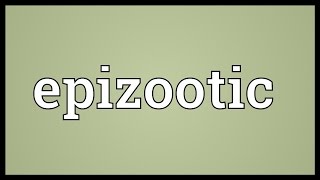 Epizootic Meaning [upl. by Ytsirt]