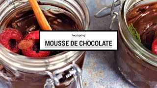 Mousse de Chocolate  Recetas Fitness  foodspring® [upl. by Sivia862]