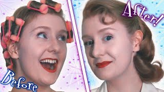 A Beginners Guide To Vintage Hairstyling  1940s Vintage Hair Tutorial [upl. by Easlehc773]