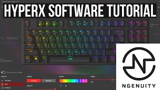 HyperX Ngenuity Software Tutorial for Mechanical Keyboard  Save RGB Profiles and Macros MAY 2020 [upl. by Tammie]