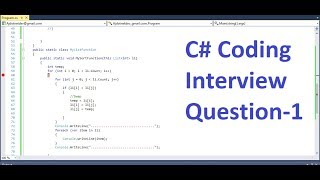 C coding interview Question1 How to Arrange numbers without using Sort method [upl. by Natsirhc]