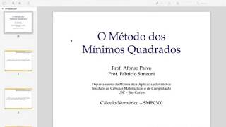 SME0300SME0892 Aula 16 Método dos Mínimos Quadrados caso contínuo [upl. by Agiaf]