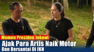 Presiden Jokowi Ajak RafiAttaGading Dll Naik Motor Di IKN Mereka Auto Kaget [upl. by Aicemaj466]