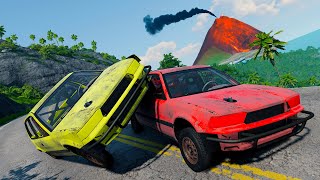 BeamNG Soapbox Racing Down A VOLCANIC MOUNTAIN Monster Crashes [upl. by Halyk583]