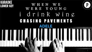 🎶 ADELE Karaoke SONGS 🎶 WHEN WE WERE YOUNG  I DRINK WINE  CHASING PAVEMENTS [upl. by Aihsenal]