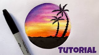 Sunset Color Pencil Tutorial [upl. by Goldi354]