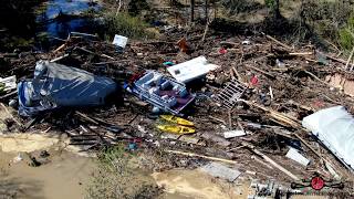 UPDATE Michigan Dams Failure Sanford Michigan 2 Dams Breached 500 Year Flood 23 4K Drone [upl. by Henrion]