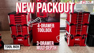 Milwaukee PACKOUT MutiDepth 3 Drawer and 4Drawer Tool Box [upl. by Rashidi]