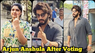 Arjun Kapoor And His Sister Anshula Kapoor Clicked Post Voting in Election 2024 [upl. by Sualkcin]