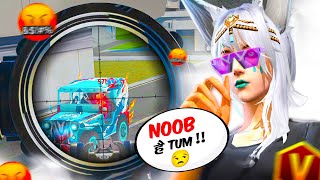 Pro V Badge Girl Youtuber Called Me Noob 😒 Free Fire [upl. by Rebna]