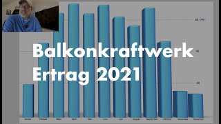 Mein Balkonkraftwerk und der Ertrag 2021  Zahlen Fakten  Amortisationszeit [upl. by Akered]