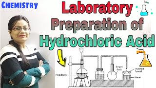 Laboratory Method of Hydrochloric Acid Hydrogen Chloride Class10 ICSE Chemistry Semester2 [upl. by Ajiam924]