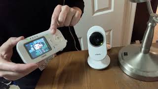 Review of the VTech VM320 Baby Monitor 24quot Screen w Fixed Camera Secure Transmission No WiFi [upl. by Kumar]