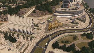 The Largest City Plaza and Light Rail Stop  Cities Skylines  Aurelia 94 [upl. by Maggi734]