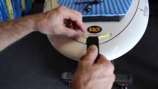 Setting up dual leash plugs on a SUP [upl. by Henigman589]