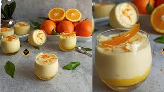 Recette Mousse à lOrange  Un Dessert Léger et Délicieux 😋👌 موس البرتقال [upl. by Ahteres]