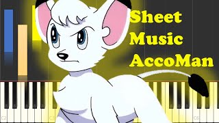 Kimba the White Lion Theme Song Piano Sheet Music [upl. by Roel]