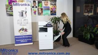 HP A3 Copier Printer MFP E87660 How to Clear Paper Jam Side help from Mitronics [upl. by Juno947]