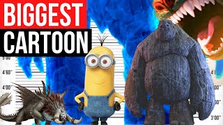 Biggest Animated Cartoon Monsters  Size Comparison [upl. by Ragse]