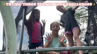 Trying three person yoga challenges [upl. by Yrrah]