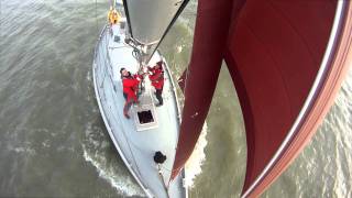 Sailing with quotJagerquot Koopmans 40 one off from Enkhuizen to Volendam filmed with GoPro [upl. by Ggerk]