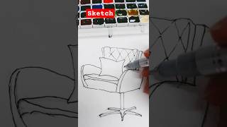 How I sketch a swivel chair shortsvideo shorts art drawing sketch chill [upl. by Jordison]