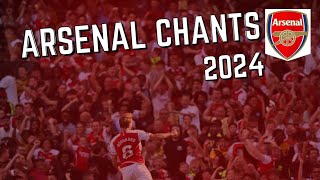 TOP 10 ARSENAL CHANTS 2024 WITH LYRICS  Gabriel Odegaard Saka and More [upl. by Ful]