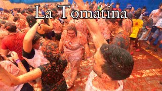 La Tomatina Spain 2023 Buñol tomatofight walkthrough [upl. by Turnbull]