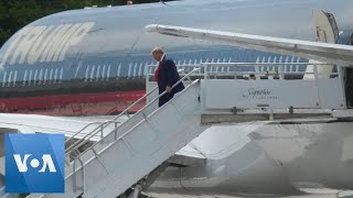 Donald Trump Arrives to Florida Ahead of Court Appearance  VOA News [upl. by Eemyaj401]