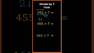 divide by 7 trick maths mathsbyajaysirajaysirkiepathshala shortsvideo ytshorts [upl. by Rob]