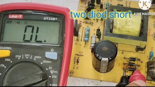 How to power supply repair  220v to 12v 5A supply repiar Diod amp Fet short test amp repair [upl. by Notnert822]