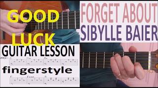 FORGET ABOUT SIBYLLE BAIER fingerstyle GUITAR LESSON [upl. by Ellehcem54]