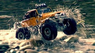 Tamiya CR01 Modified Jeep in a River and Water Excursion [upl. by Yerxa923]