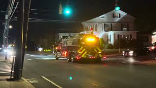 RARE Southington Fire Department Tanker 2 responding to a Brush Fire [upl. by Strickler607]