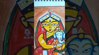 Jamini Roy Painting Recreation shorts [upl. by Okiron]