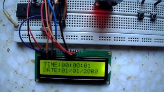 Real time clock amp calendar using DS3231 and PIC16F877A [upl. by Nauq823]