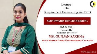 REQUIREMENT ENGINEERING AND DFD  SOFTWARE ENGINEERING  LECTURE 02 BY MS GUNJAN SAXENA  AKGEC [upl. by Layne587]