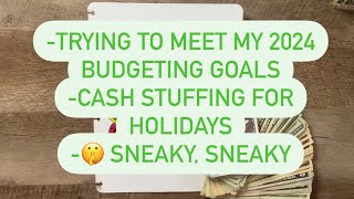 Trying To Meet My 2024 Budgeting Goals  What Can I Complete Today  Cash Stuffing For Holidays [upl. by Trebo]