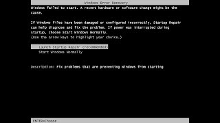 Windows Error Recovery วิธีแก้ [upl. by Travers766]